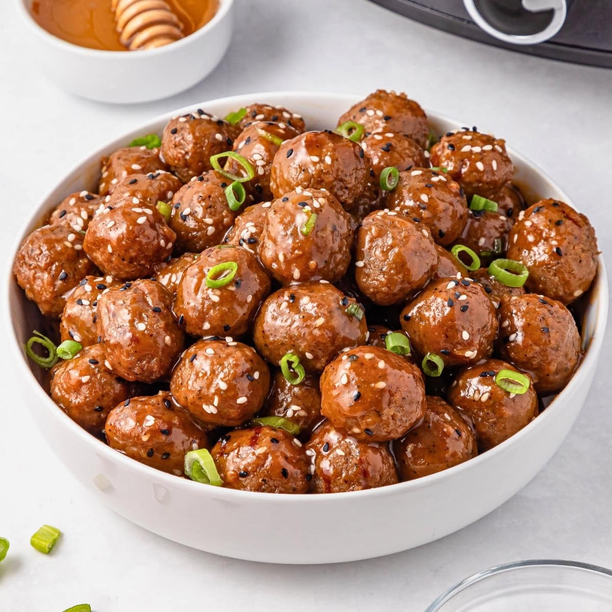 crockpot粘性亞洲芝麻肉丸食譜